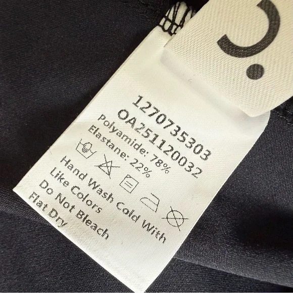 Commense Black Asymmetric Ruched Maxi Dress NWT Sleeveless Stretch Medium - Picture 9 of 10